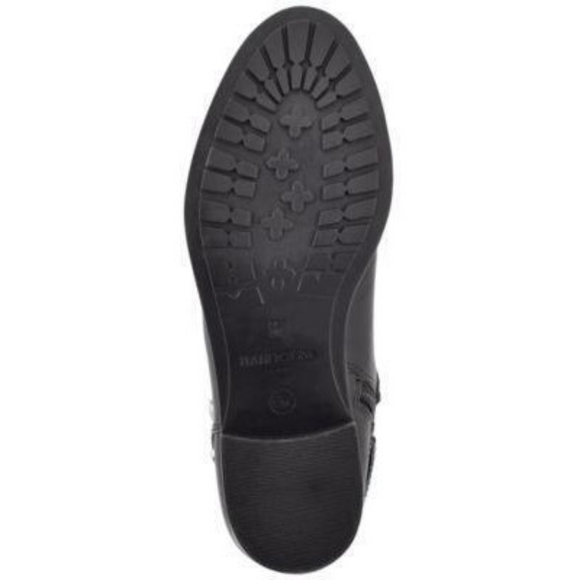 BANDOLINO NWOT Black Full length Riding Boot with Croc Embossed Trim - Picture 4 of 5